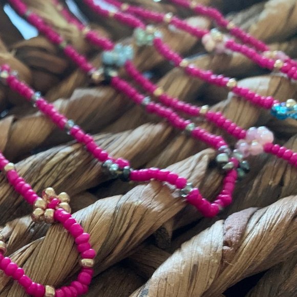 Boho Happy Daisy Necklace - All-Pink - Picture 2 of 3